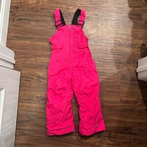 Columbia pink overall pink snow pants
